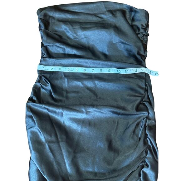 NWT Lioness Love Lane Strapless Ruched Black Mini Dress Size Small Urban Chic - Picture 9 of 16